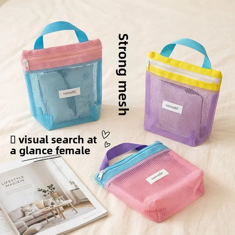 Tragbare Toilettentasche Reise-Schwimm-Kosmetiktasche Handgehaltene Wasserdichte Netz-Badetasche für Geschäftsreisen, Fitness und Strand – Detail 4