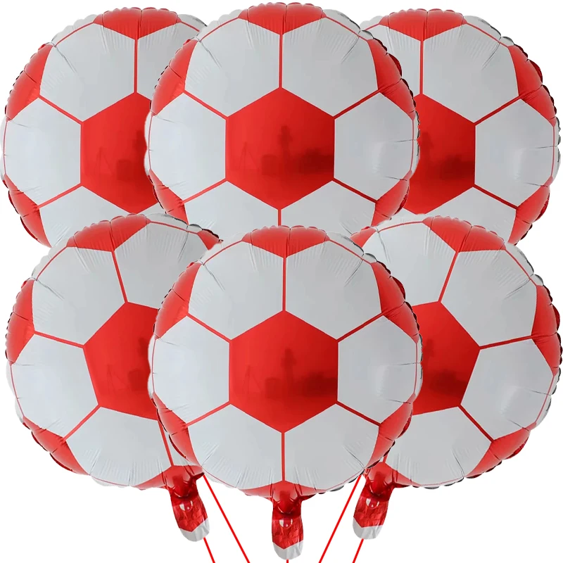 6Pcs 18 Inch  Soccer Ball Balloons Football Sport Boy Birthday Party Supplies For Kids Baby Shower Birthday Party Decorations