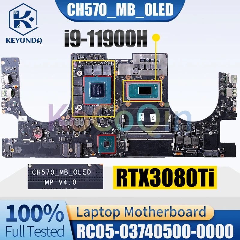 CH570_MB_0LED For Razer Blade BRC05-03740500-0000 Notebook Mainboard SRKT7 i9-11900H RTX3080Ti Laptop Motherboard Full Tested