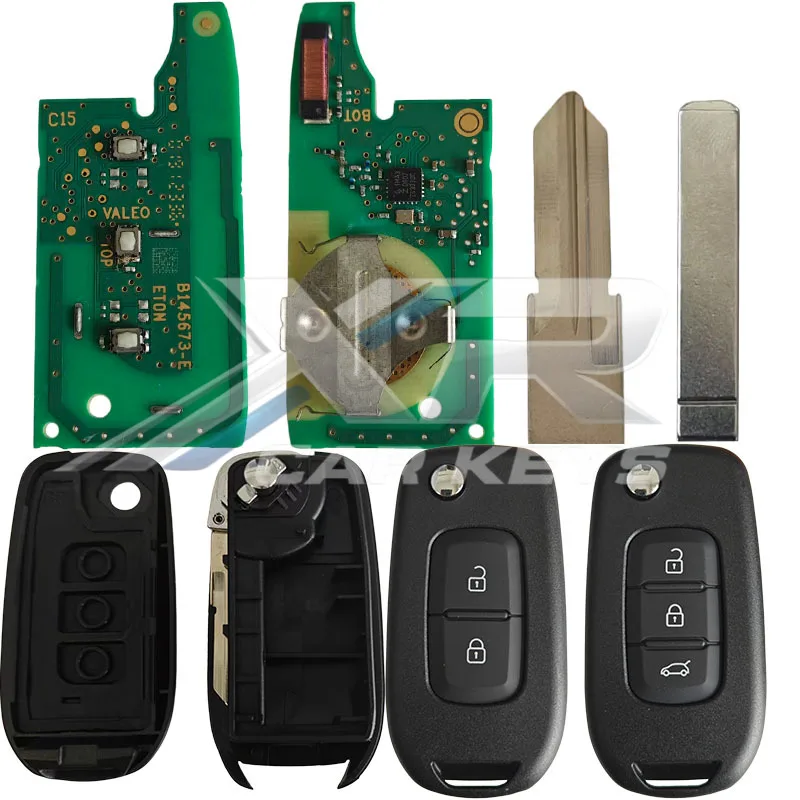 N5F-RFK1A OEM Originalteile PCB 2/3 Tasten 433Mhz 4A Chip Fernbedienungs-Autoschlüsselgehäuse für Renault Logan Duster Sandero Oroch Schlüsselgehäuse