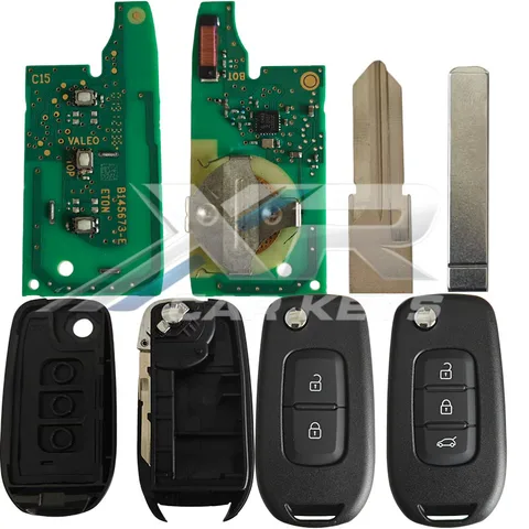 N5F-RFK1A Оригинальные запчасти OEM, корпус ключа с 2/3 кнопками, чипом 433 МГц 4A, для Renault Logan, Duster, Sandero, Oroch.
