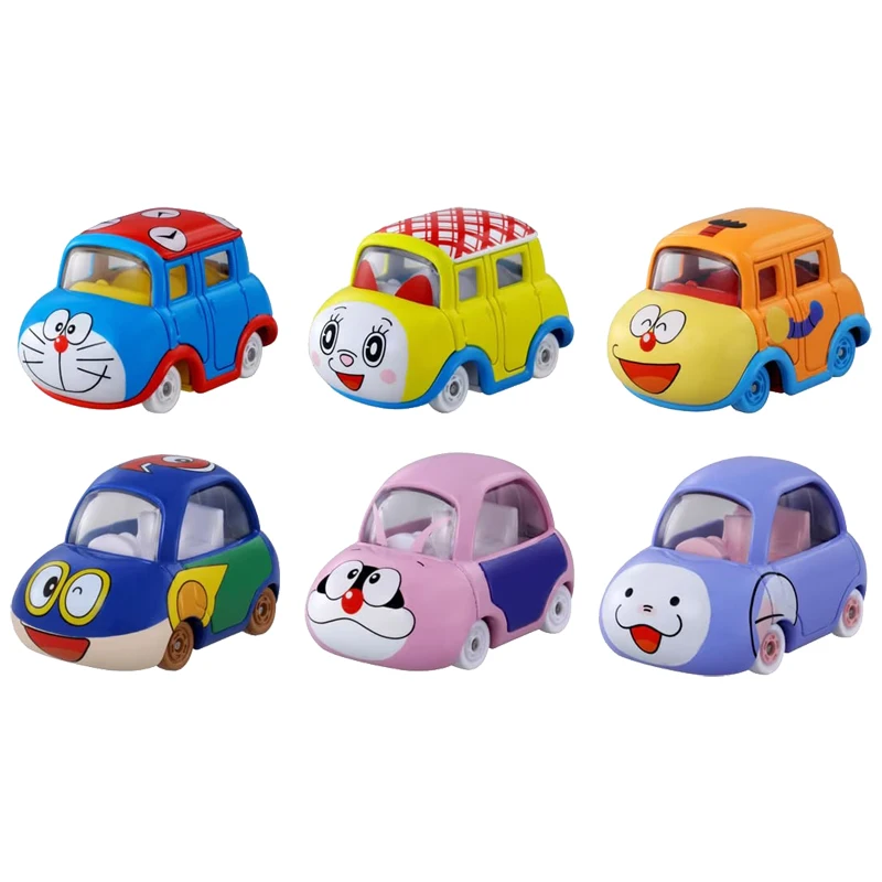 TAKARA TOMY Tomica Doraemon 90 aniversario conmemorativo, juego de 6 piezas, Metal fundido a presión, modelo de coche, juguete para niño, regalo de Navidad