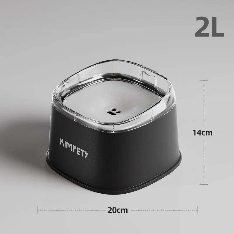 2.2L سعة كبيرة موزع مياه للحيوانات الأليفة الكلب وعاء شُرب مع تصميم عائم بدون انسكاب تغذية بطيئة غير مبللة الفم للقطط