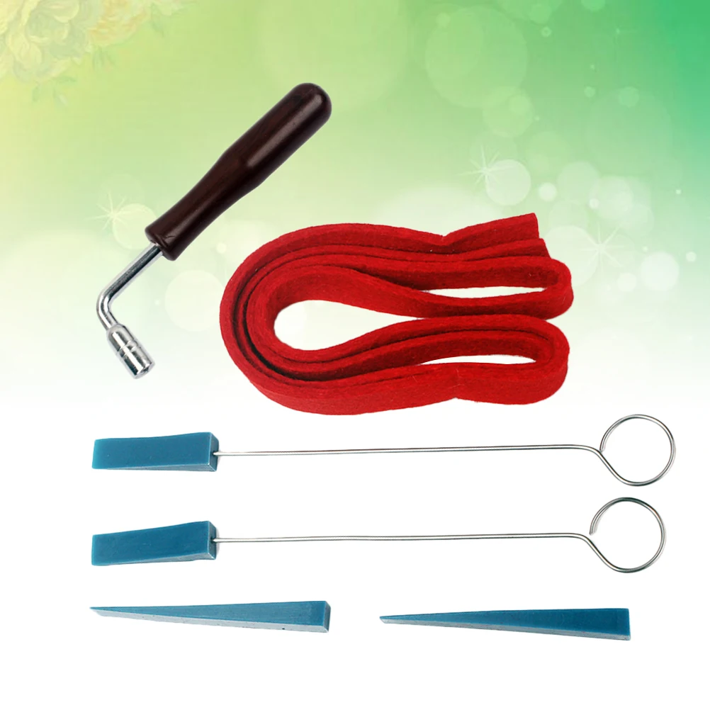 

6 pcs Piano Tuning Hammer Mute Tools Octaves Temperament Strip Accessories Tuning Lever Tools Keyboard Instrument Parts