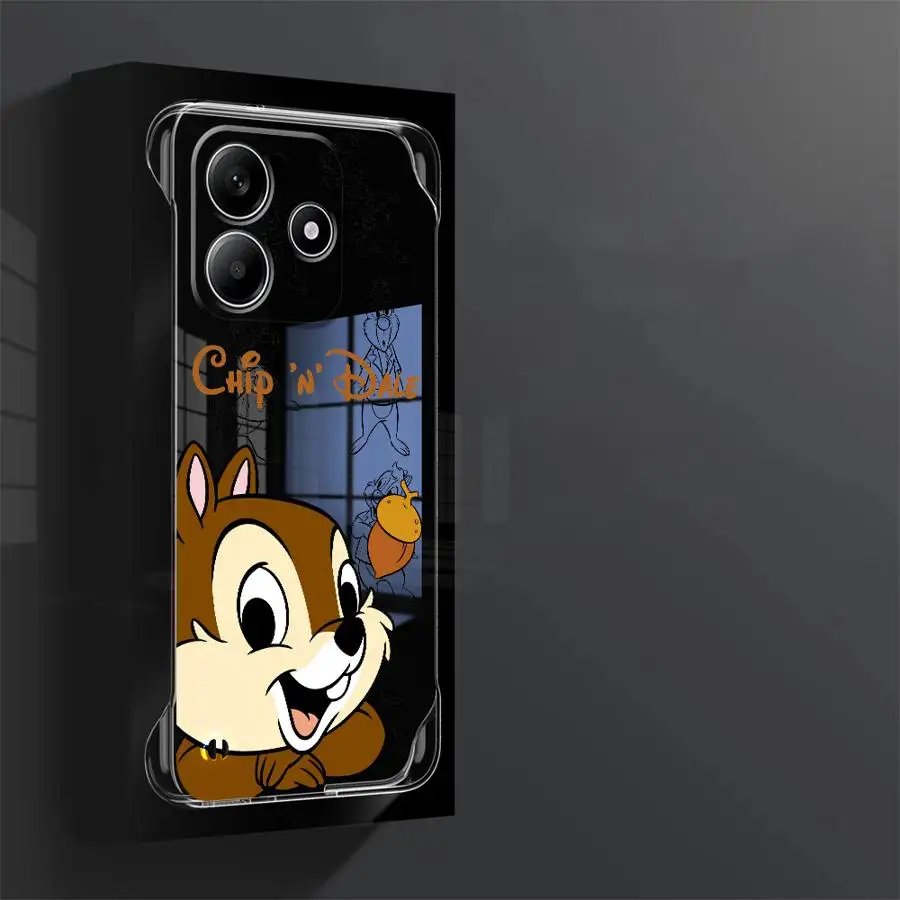 Transparent Case for Xiaomi Redmi Note 10 13 14 Pro Plus 12 Shockproof Protective Funda Phone Cover Disney Chip 'N' Dale Cartoon