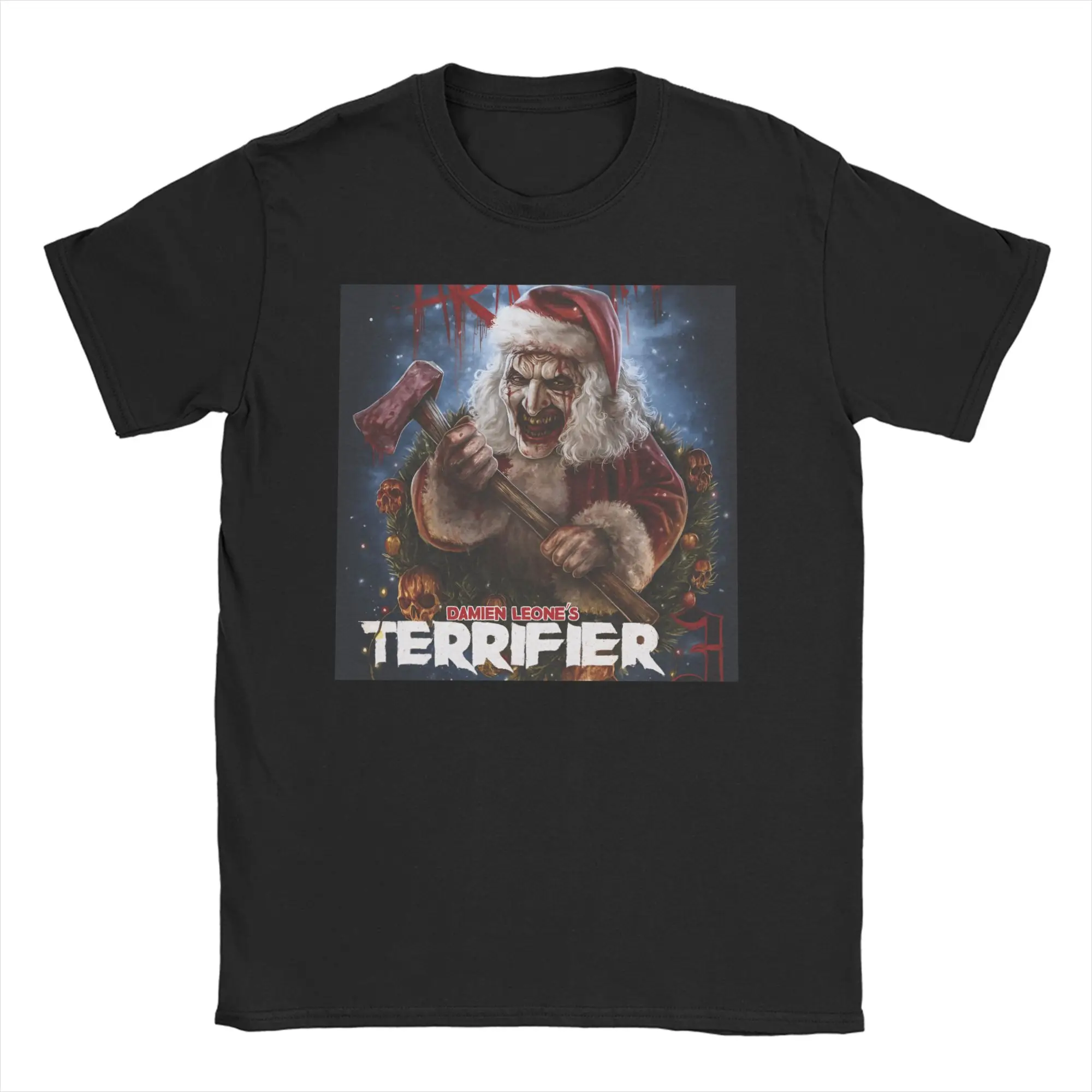 

Men's T-Shirt Terrifier 3 Christmas Santa Awesome 100% Cotton Tee Shirt Short Sleeve T Shirts Round Neck Clothes Plus Size