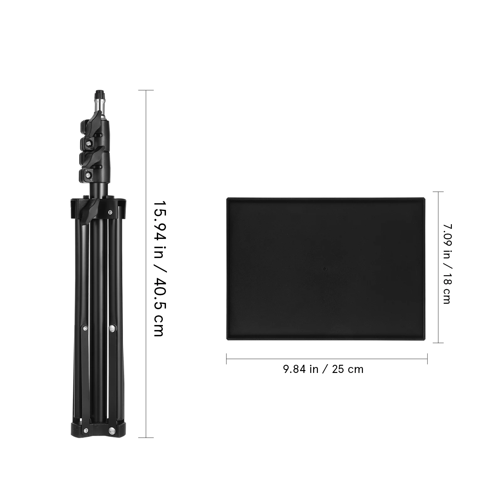 Bandeja universal para tripé de projetor, suporte para placa de som, smartphone, câmera, laptop, suporte de plataforma, haste telescópica