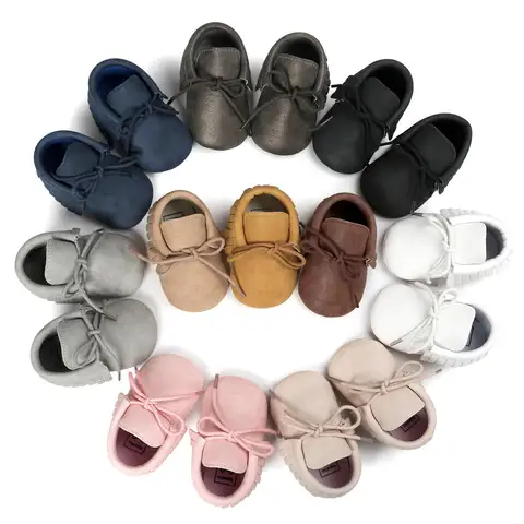 MRovior-Chaussures classiques à lacets pour bébé, souliers pour enfant, nouveau-né, garçon, fille, avec glands, daim, doux, anti-ald, CPull, ramper, mocassins