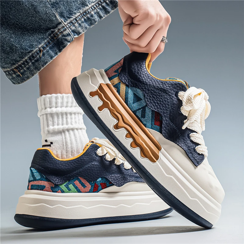 

Мужские кроссовки на платформе 2026: Новые вулканизированные повседневные кроссовки для мужчин, большие размеры, хит продаж (Sapatos Masculinos)