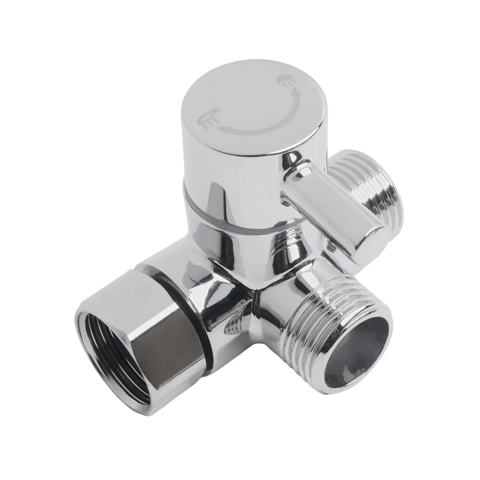 Brass 3 Way T-adapter G1/2 Shower Head Diverter Valve for Handheld & Fixed Showers, High Pressure Resistant, Easy Switch Control