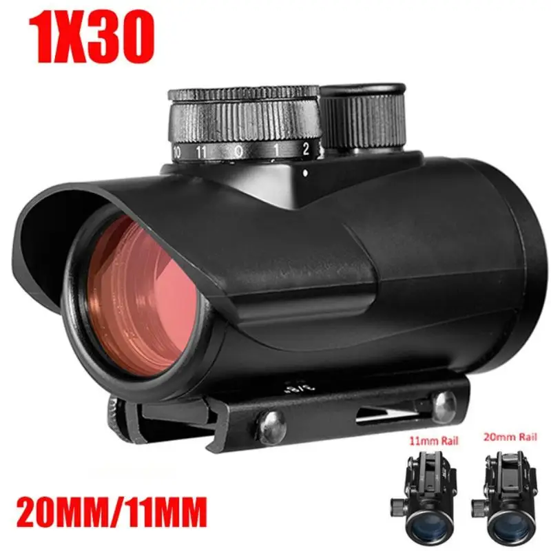 

1X30 1x32 Green Red Dot Sight Scope Holographic 11mm & 20mm Weaver Rail Mount for Tactical sight Hunting Optics Mount Shooting