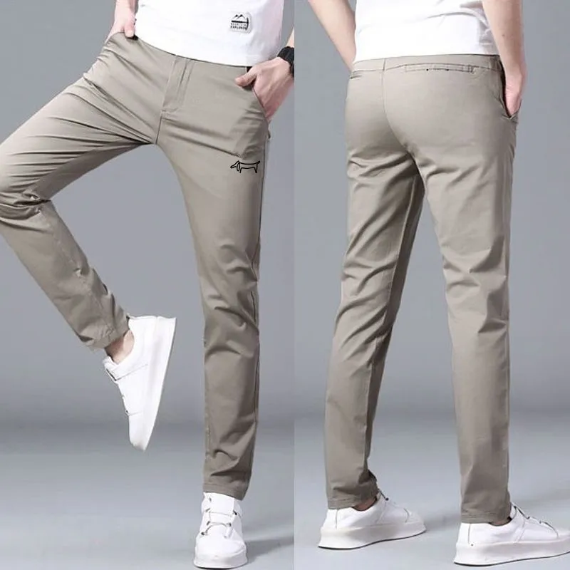 Spring Autumn Men's Golf Pants Elastic Cotton Golf Trousers Men Casual Sport Thin Workwear Pants High Quality Tennis Golf Pant