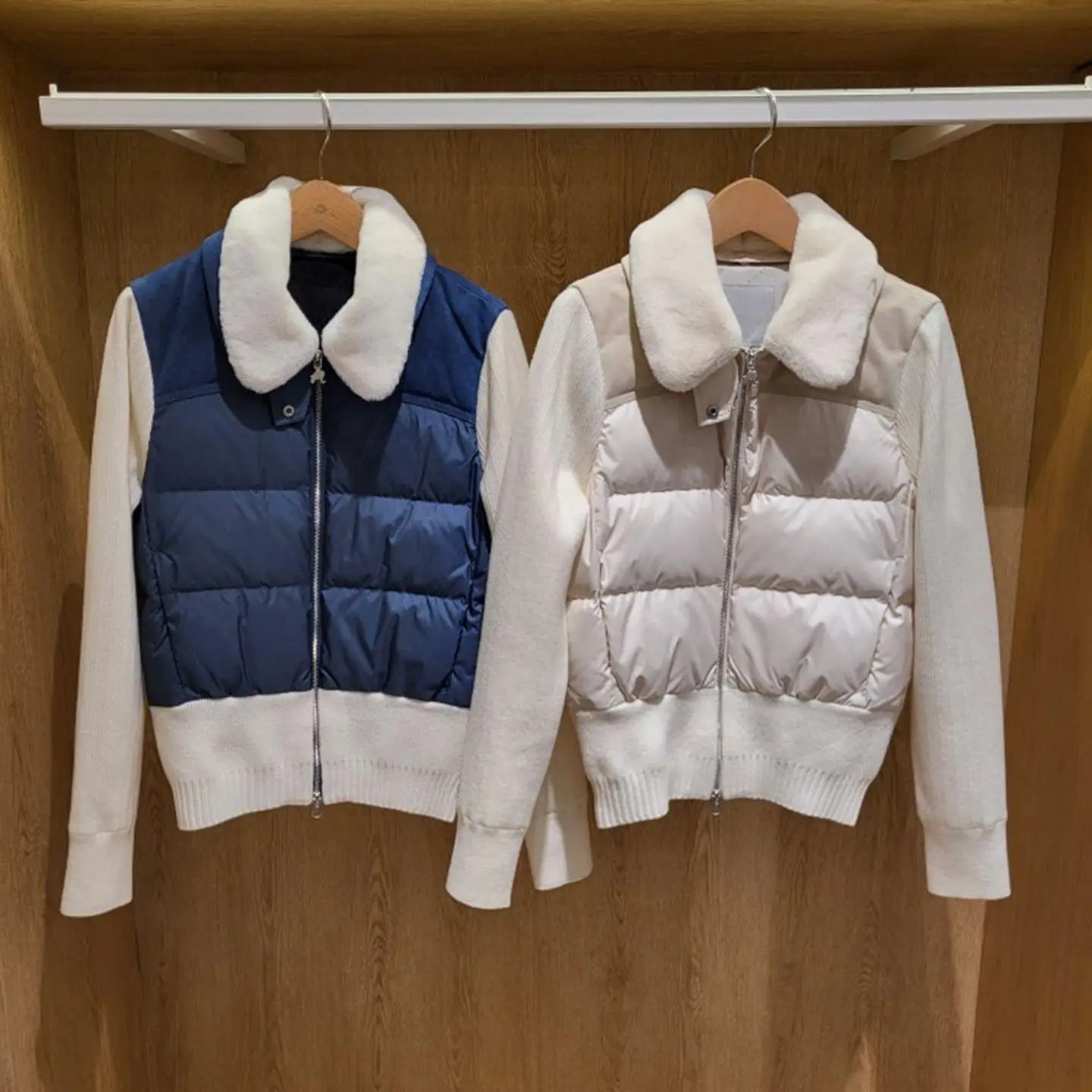 Liquidación - Chaqueta de punto con bloques de color para mujer, ideal para jugar al golf, cálida, de manga larga, para otoño e invierno, prenda de vestir informal y moderna para golf.