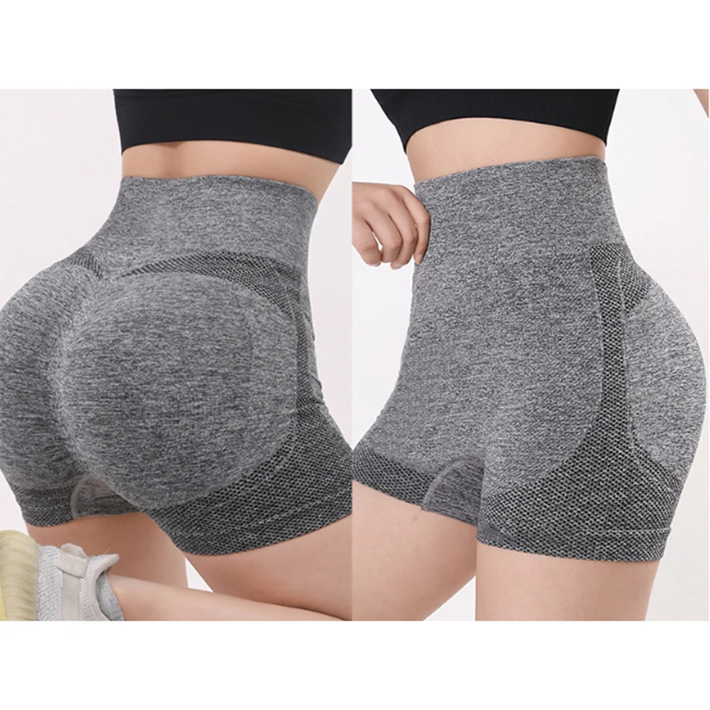 Lady Yoga Shorts High Waist Workout Pants Slim Butt Lift Breathable and Stretchy Available in Different Colors