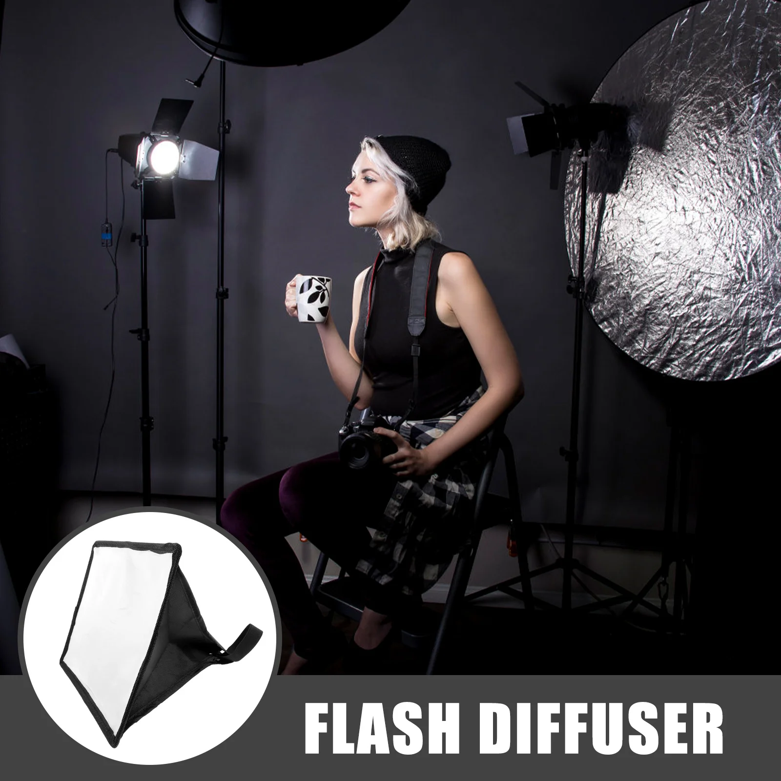 

Camera Flash Light Softbox Portable Universal Diffuser Easy Use Top Flash Lamp Lighting for Video Recording Camera Softbox