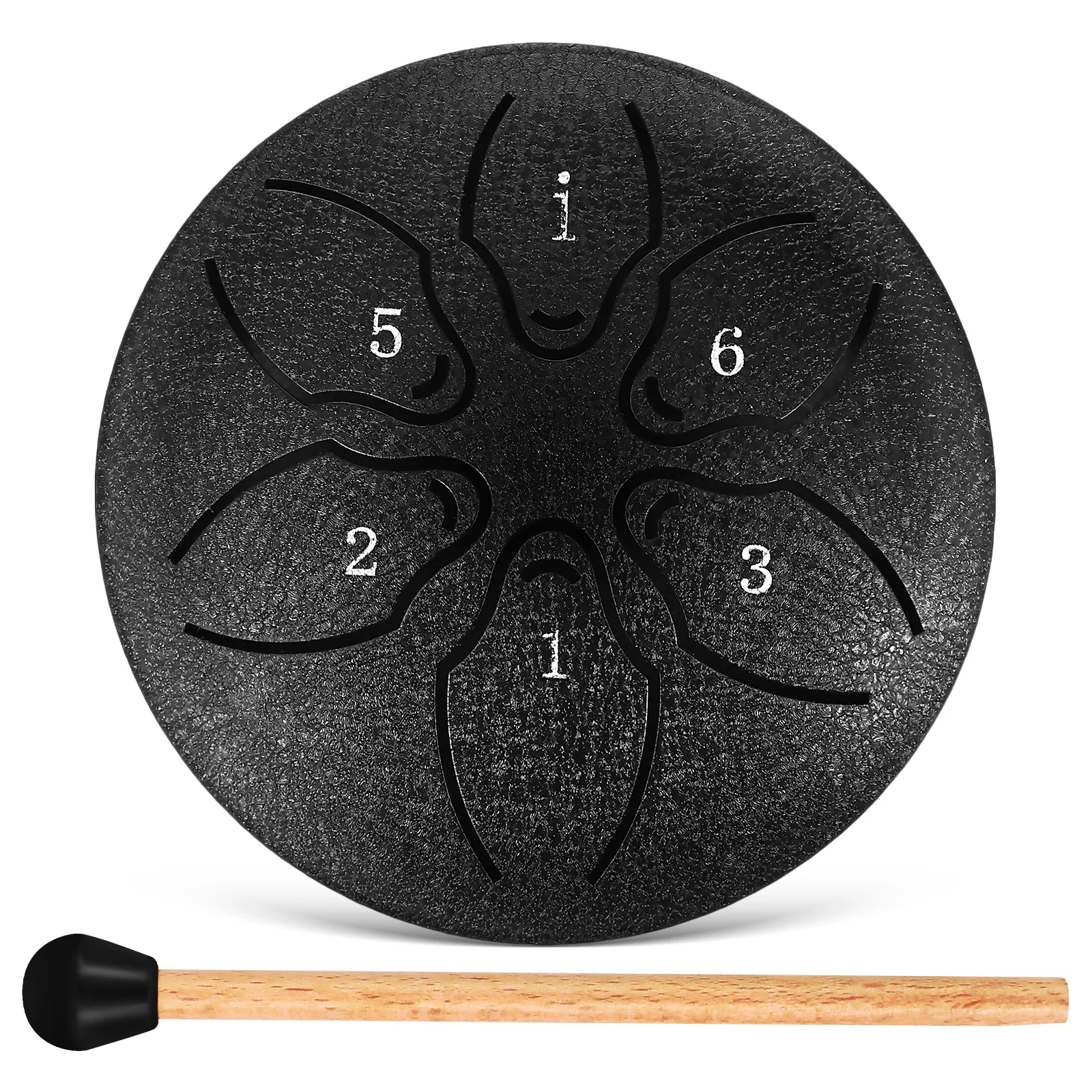 

Small 6-Note Ethereal Tongue Drum Rain Drum Pocket Percussion Instrument for Meditation Therapy Relaxation Drums for Adults