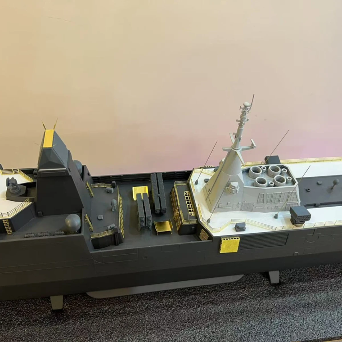 1/150 RC Boat 99cm Simulation 054B Missile Frigate Remote Control Boat Dual Motor RC Boat Model Kit Adult Toy Gift