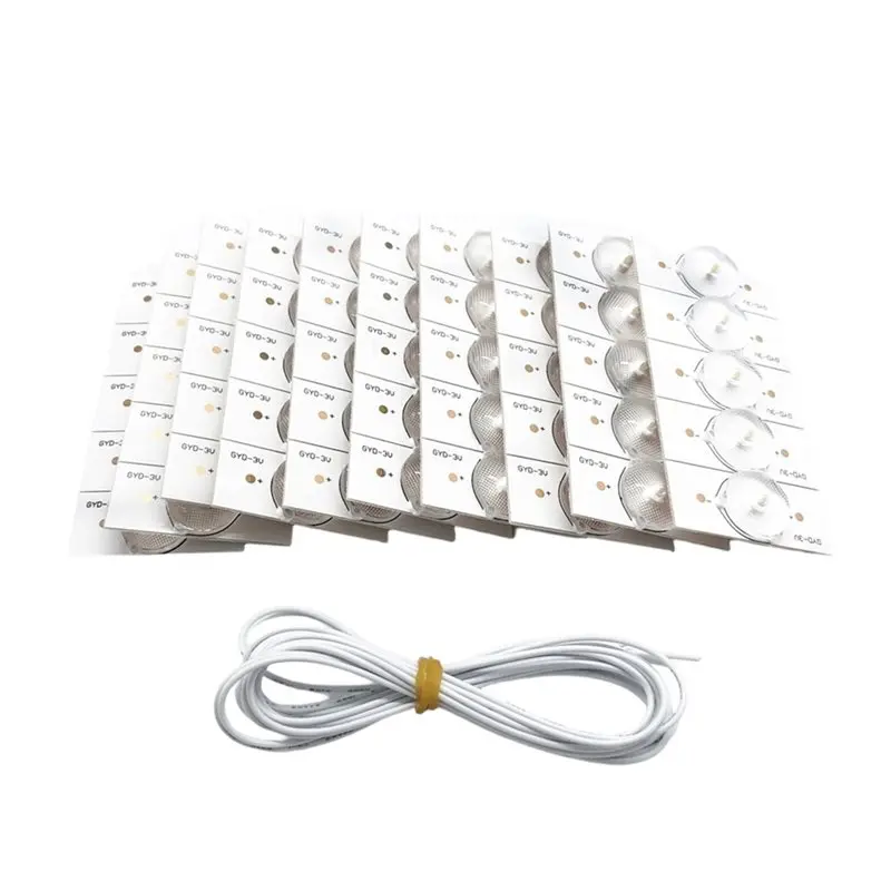 AA87 3V 100Pcs LED Lamp Beads With Optical Lens Filter For 32-65In TV Backlight Repair High Quality TV Backlight Strips B
