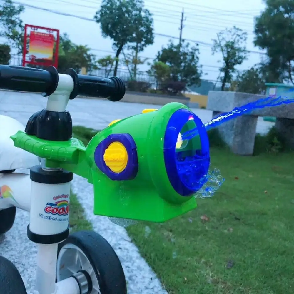 Macchina per Bolle Multifunzionale per Bicicletta con Luce Notturna, Soffiatore di Bolle Luminoso per Sella Bici con Clip Antigoccia