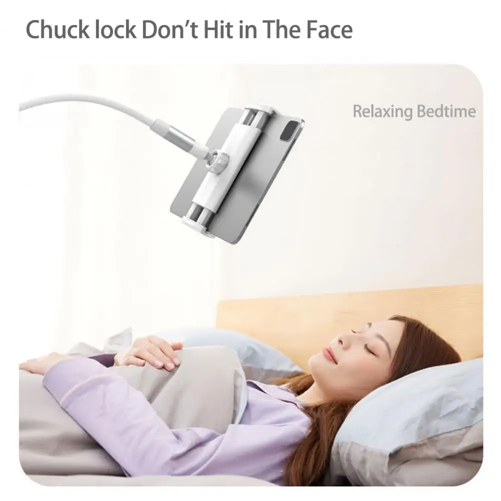 Soporte perezoso conveniente Ajuste libre de 360 grados soporte de teléfono de escritorio de teléfono móvil ampliamente Compatible suministro para el hogar