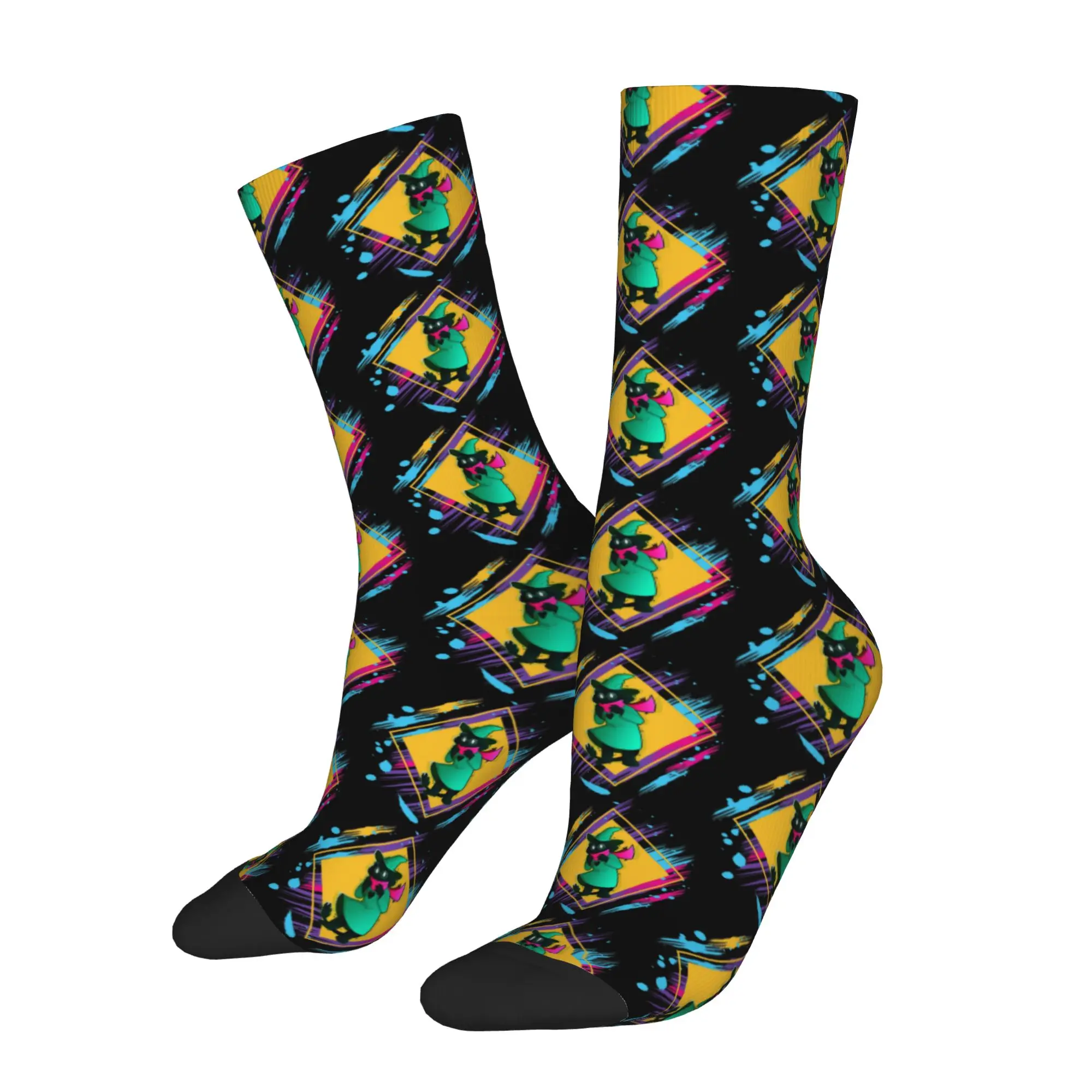 Casual Ralsei Deltarunes Sprite Art Football Socks  Long Socks for Women Men Non-slip