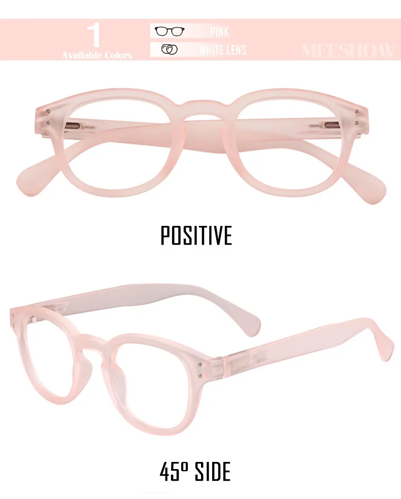 MEESHOW Oval Retro Prescription Glasses Woman Men Optical frame TR90  Anti glare Customzed progressive Fashion Eyeglasses  1513