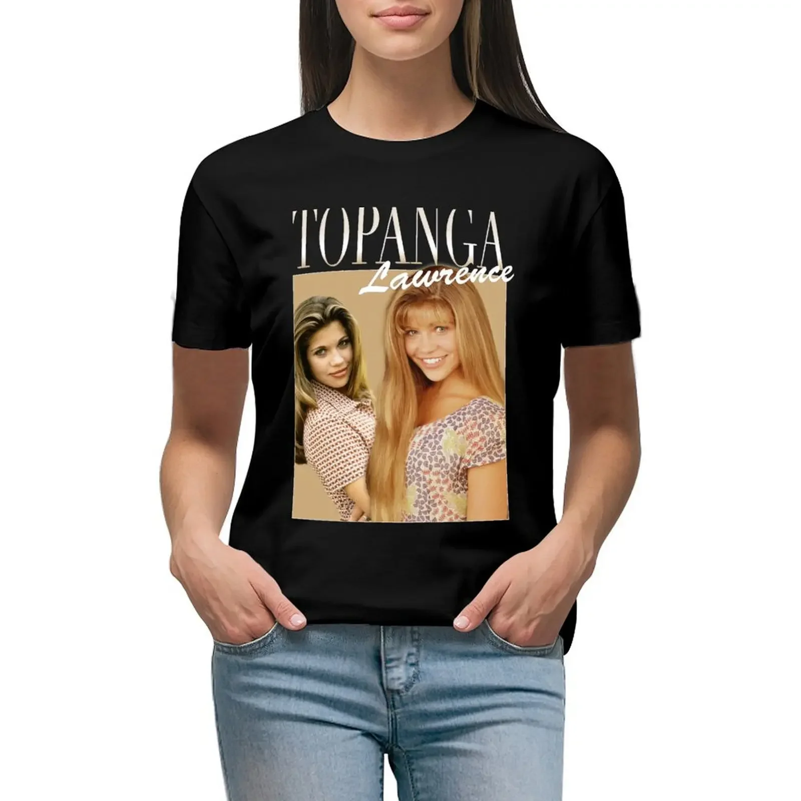 Topanga Lawrence - 90's style T-Shirt vintage clothes female korean fashion Short sleeve tee workout shirts for Women