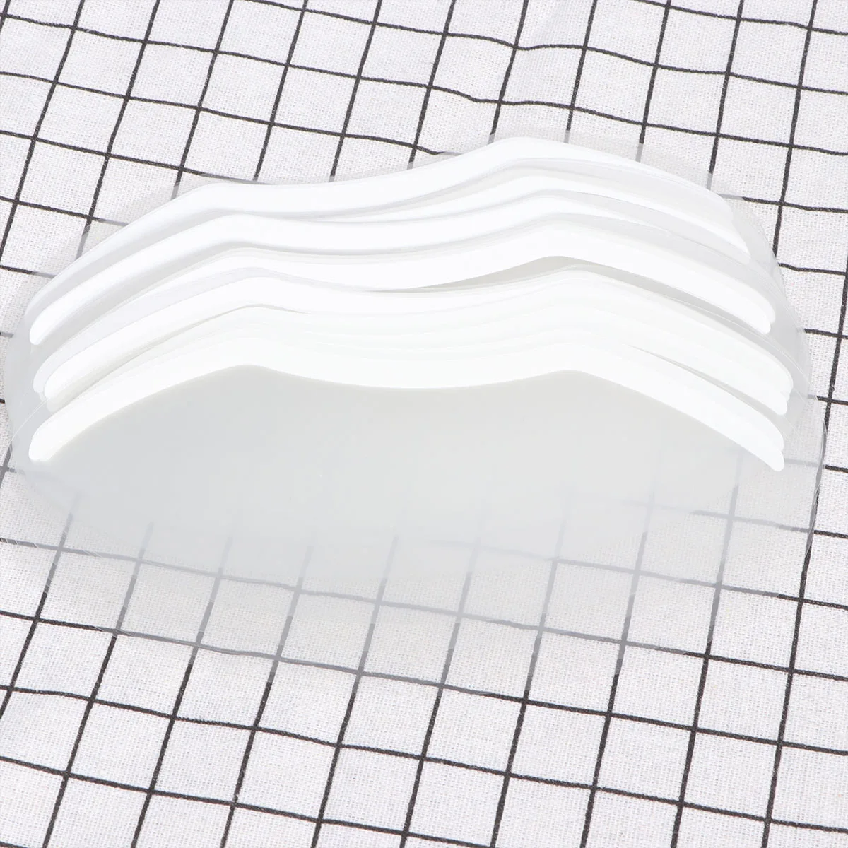 

50Pcs Transparent Face Cover Anti-Fall Hairspray Mask for Salon Haircut Eye Shield Lightweight Fan Shape Face Cover