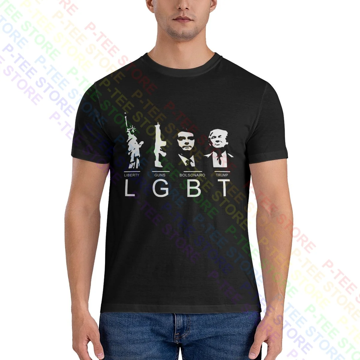 Liberty Guns Bolsonaro Trump Lgbt Shirt T-shirt New Unisex Hipster Hot Selling Tee