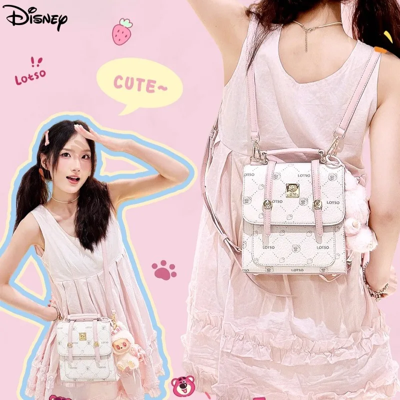

Disney Cute Cartoon Lotso Girls' Shoulder Bag Birthday gift for girlfriends with practical light luxury fashion versatile bags