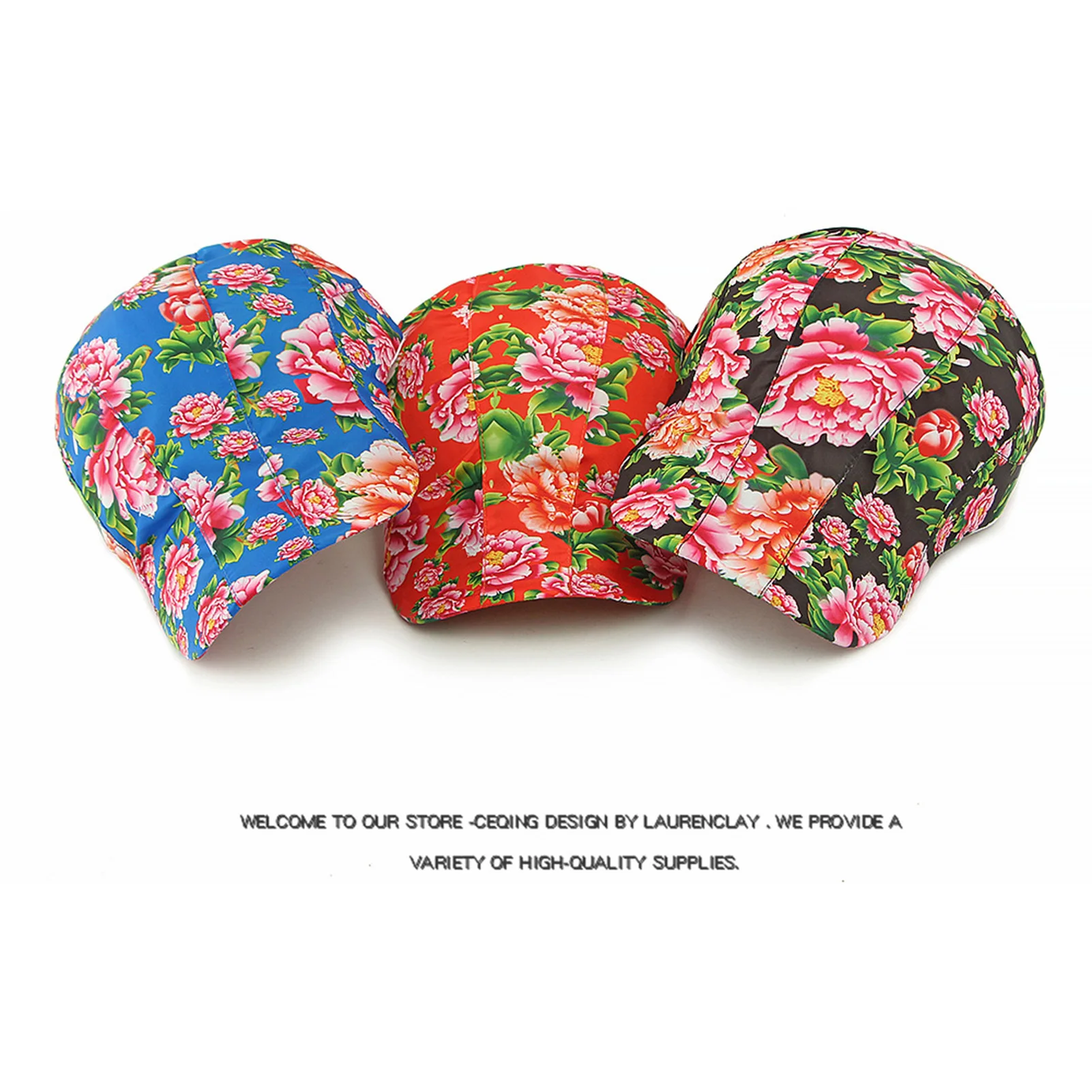 

Outdoor Cycling Caps For Men And Women Chinese Style Large Flower Pattern Baseball Hat Autumn Outdoor Windproof Sunshade Hats