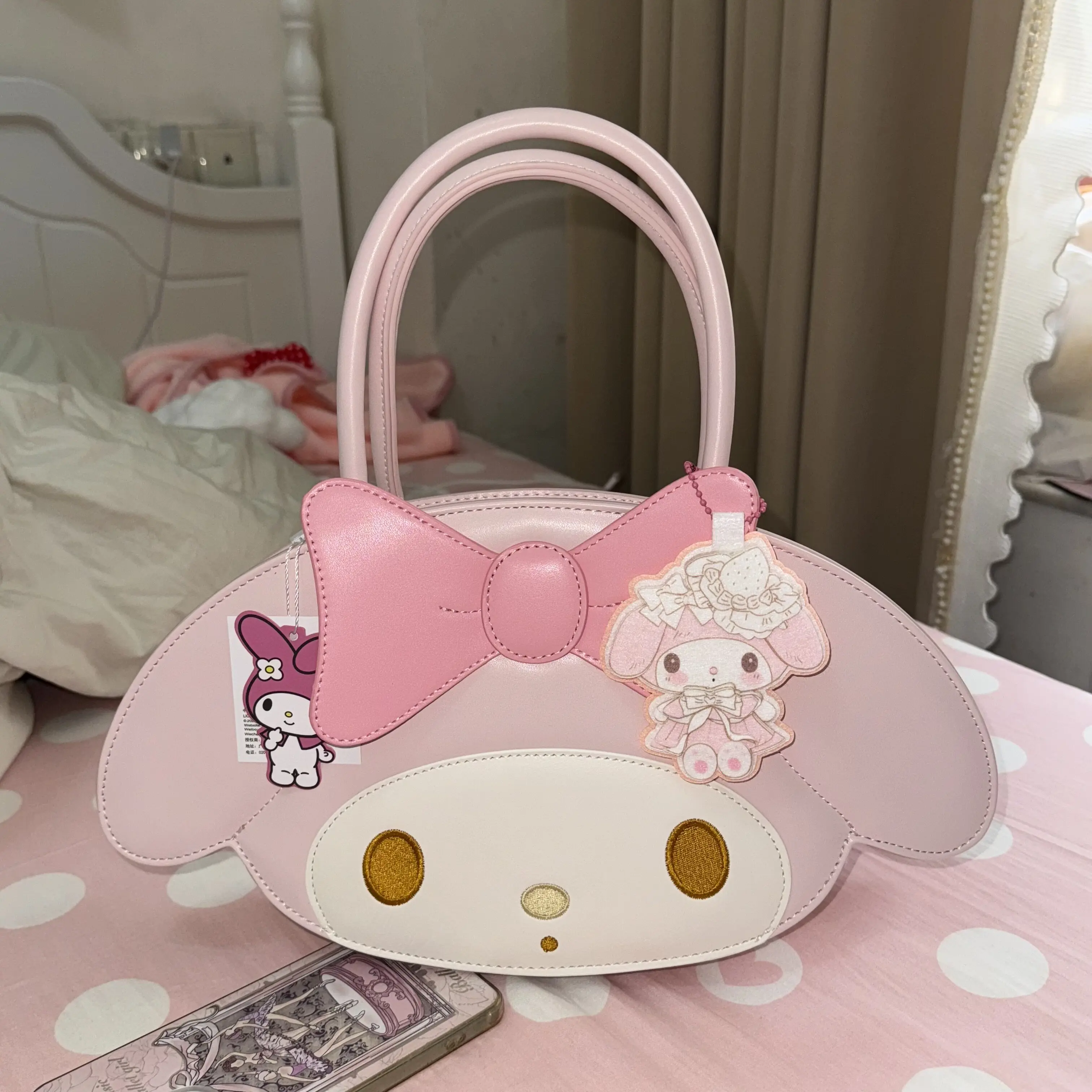 

Новая женская сумка-мессенджер My Melody в стиле аниме, милая 3D-сумка через плечо для студенток, модная повседневная сумка, подарок