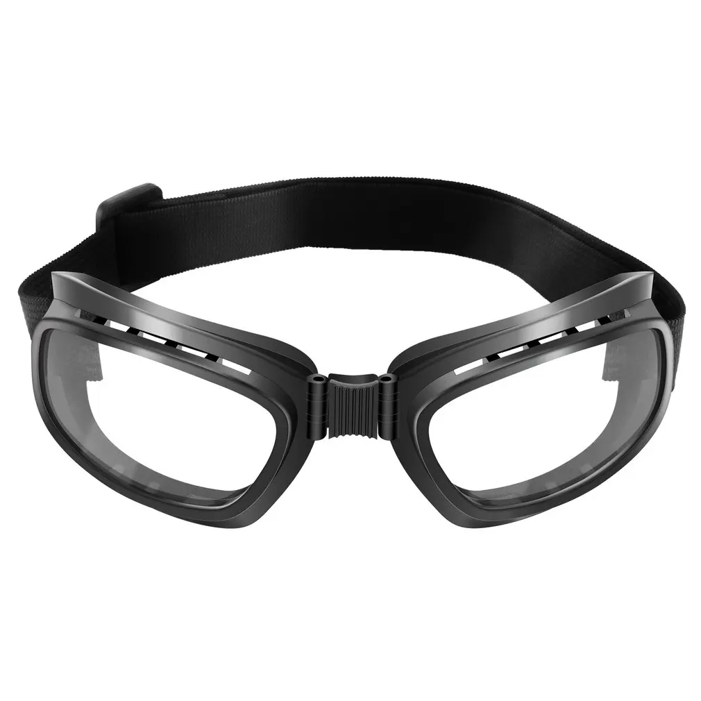 Lunettes de moto vintage pliables, lunettes de soleil polarisées jour et nuit, lunettes de cyclisme, coupe-vent, anti-poussière, protection UV,