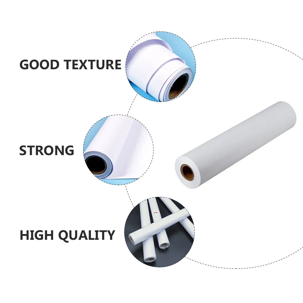 3 Rolls Blank Drawing Paper Roll High Quality Smooth Surface for Sketching Coloring Markers Crayons School Home Art