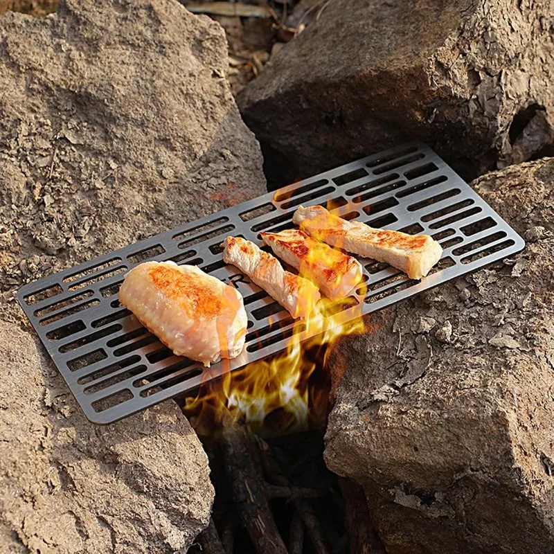 Portable Stainless Steel Carbon Grill Net Non Slip and Non Deformable Non High-strength Barbecue Tool Outdoor Picnic Accessory