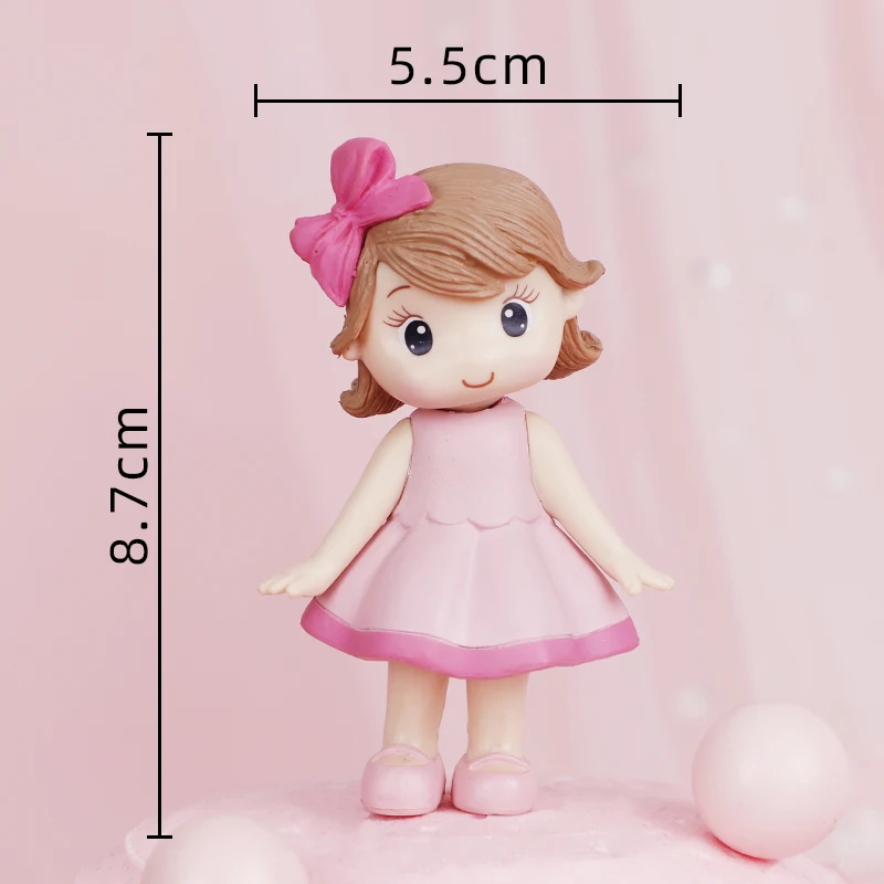 كعكة الأميرة توبر فتاة جميلة مع نجوم القوس لحفلة عيد ميلاد سعيد 1st كعكة الديكور لوازم حفلات استحمام الطفل #5