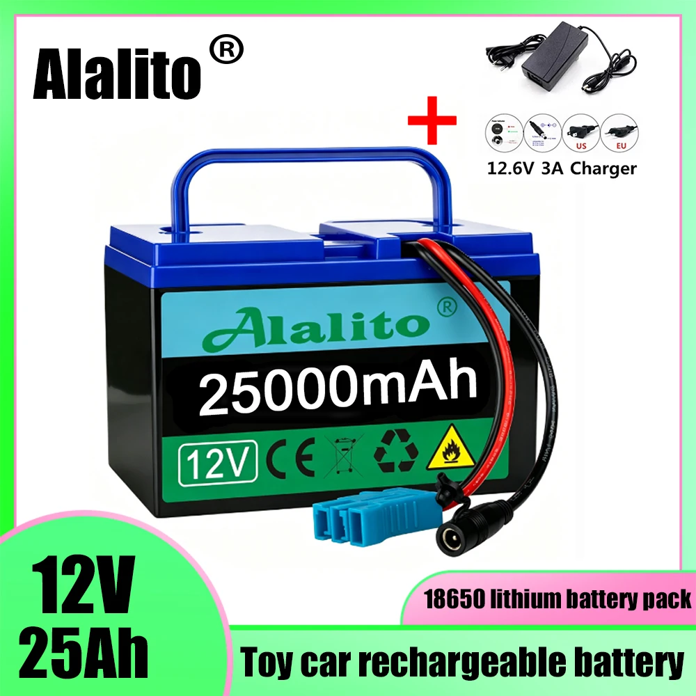 

12V 25Ah Li-ion Battery for Peg Perego John Deere Tractor Ride-on Toy Gator 12V Battery for Ride On Toys Kids Tractor On Car