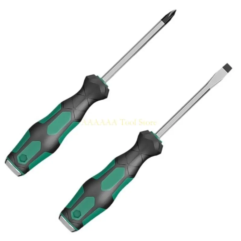 A2BE 2Pcs Insulated Screwdriver Multifunction Electrician Screw Driver Handle Slotted Screwdriver Repairing Tool