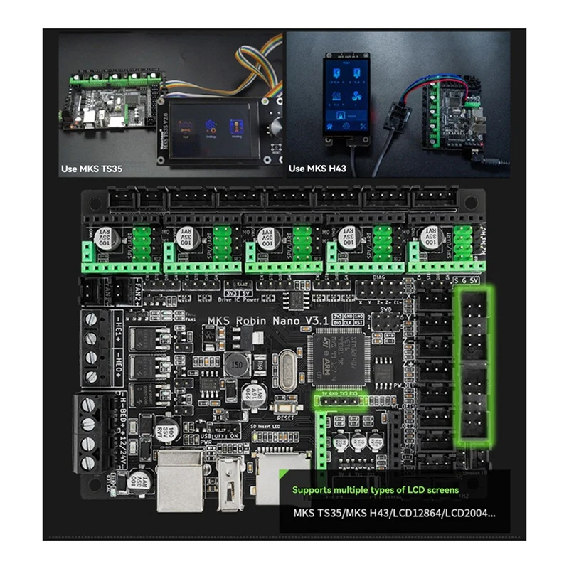 MKS Robin Nano V3.1 For 3D Printer Control Board 32Bit Motherboard Support Marlin2.0 Support TFT M4 Core