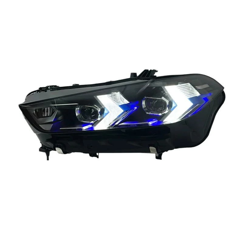 -For LCI Style LED Headlight Assembly for  X5 G05 2019-2025 New Arrow-Shaped DRL Sequential Adaptive Steering Lens^