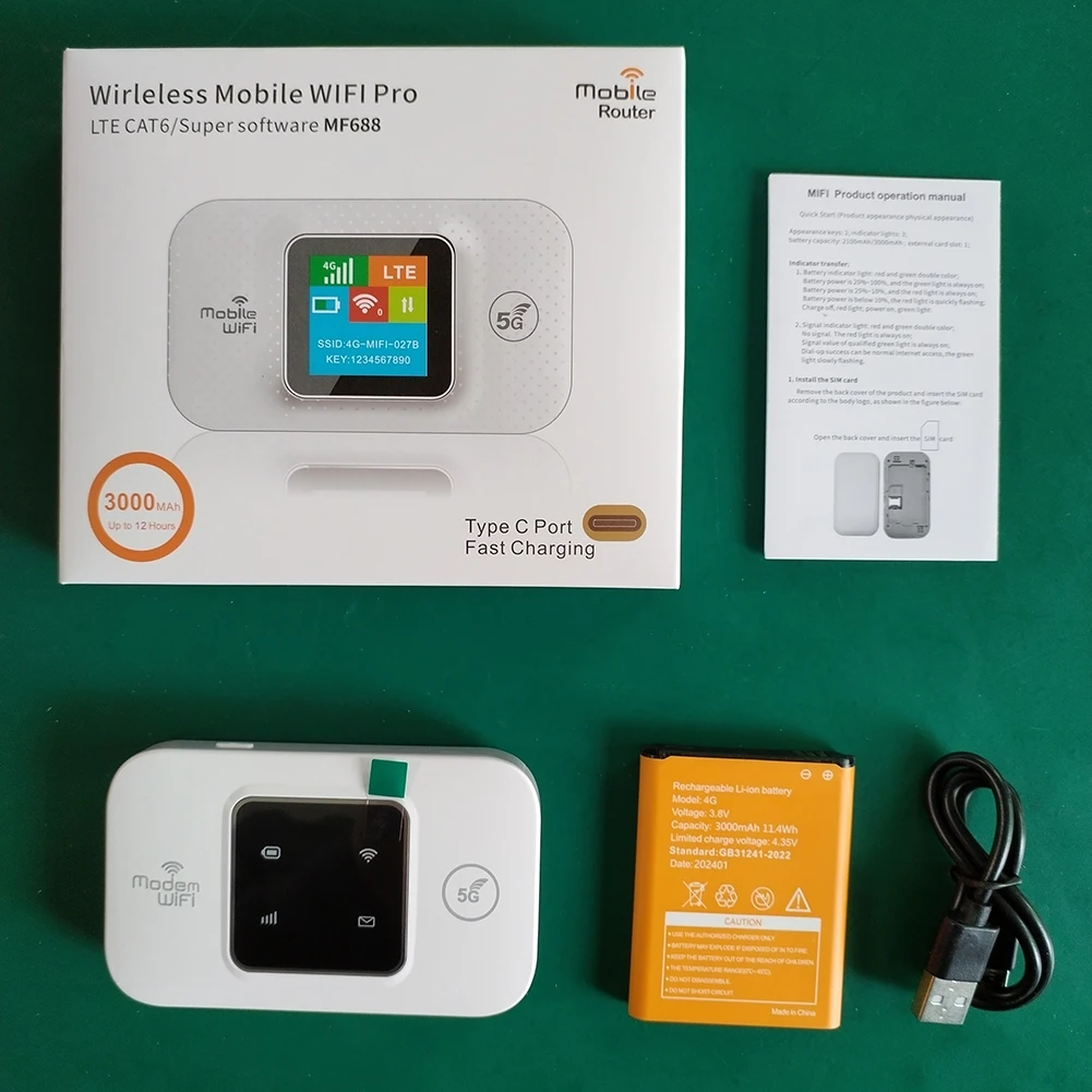 

4G LTE Wireless Router Repeater with SIM Card Slot 150Mbps Pocket Wifi Hotspot Portable WiFi Router for Home Office RV Camping