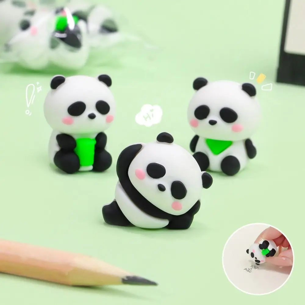 Cheese Bear Panda Fast Food 3D Shape Eraser High Elasticity Dustless Sharing Packing Mini Eraser Traceless Pencil Wiping Eraser