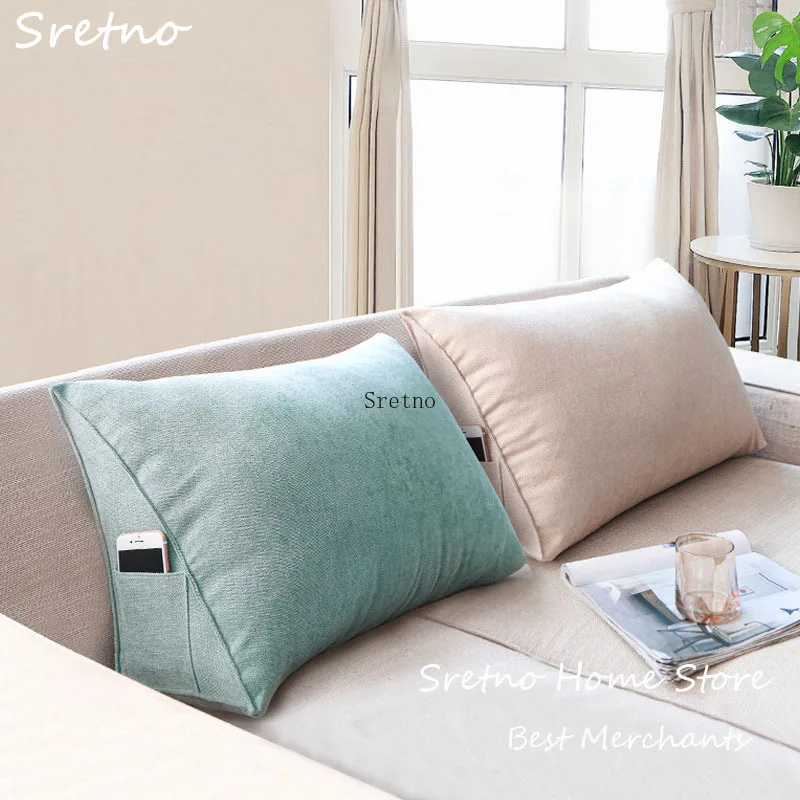 

SRETNO Sofa Waist Cushions Headboard Backrest Lumbar Support Bay Window Cushions Pearl Cotton Filling Home Decorations cojines