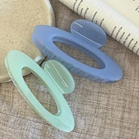 1PC Jelly Hollow Shark Clip, Light Blue Mint Green Large Hair Claw, Elegant Women Summer Daily Fashion Hair Accessories - Image 3