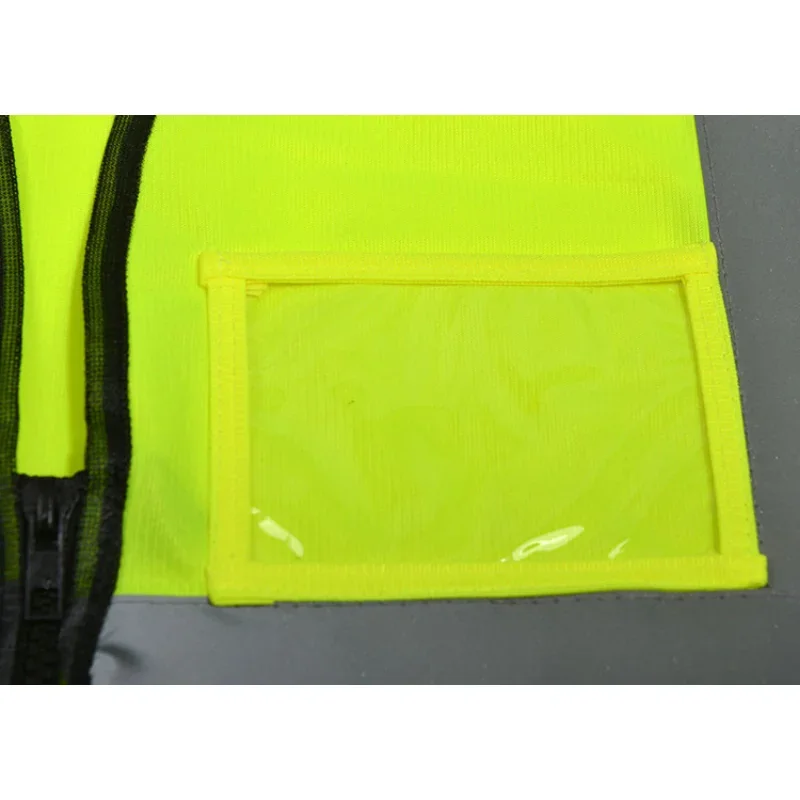 Reflective Safety Vest Bright Color Multi-pocket Traffic Vest Railway Coal Miners Uniform Breathable Reflective Vest