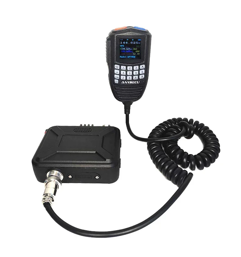 ANYSECU WP-9900 Mini Walkie Talkie 25W 200 Channels Dual Band 136-174 & 400-480MHz Trip Display UHF/VHF Car Mobile Radio