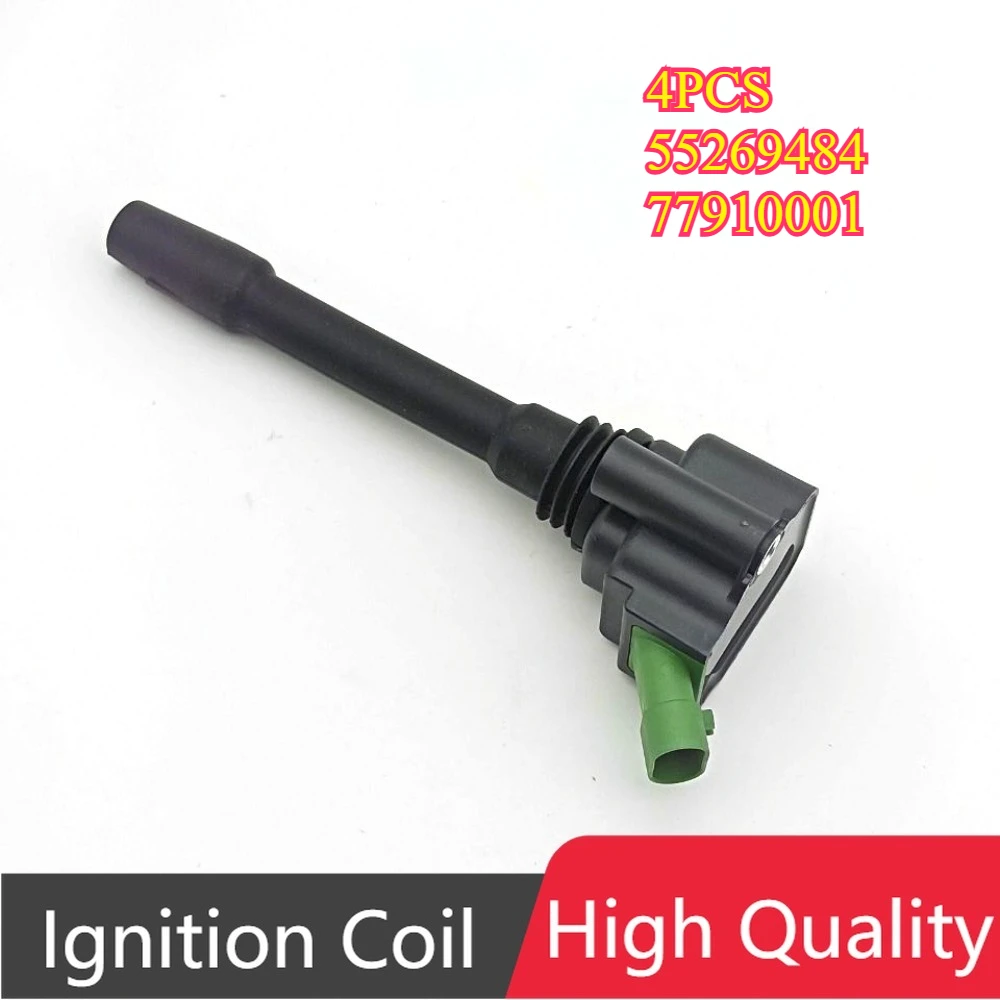 

4Pcs 55269484 77910001 55270217 77730002 Ignition Coil For JEEP COMPASS RENEGADE SUV VAN FIAT 500X ALFA ROMEO GIULIETTA MITO 1.4