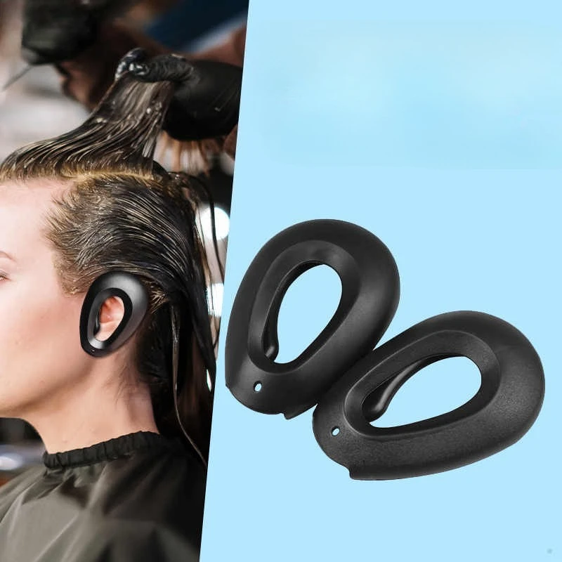 2pcs Profession Salon Hair Dye Hairdressing Ear Covers Black Earmuffs Prevent From Stain Ear Protectors Hair Color Styling Tools