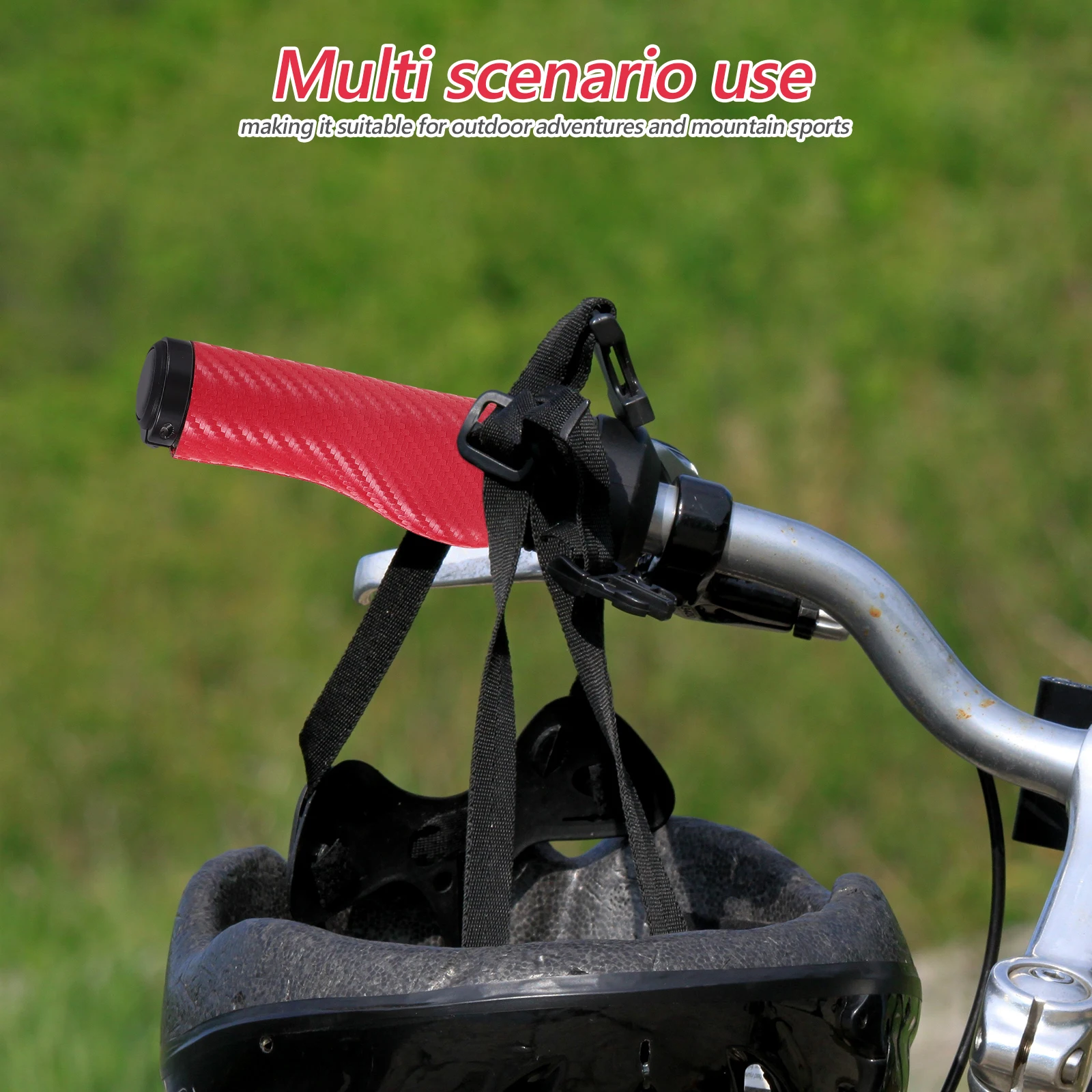 

1 Pair 22.2Mm Mountain Handlebar Grips Pu Anti-Slip Shock Absorbing Hand Sewn Bike Handle Grip Covers For Cycling