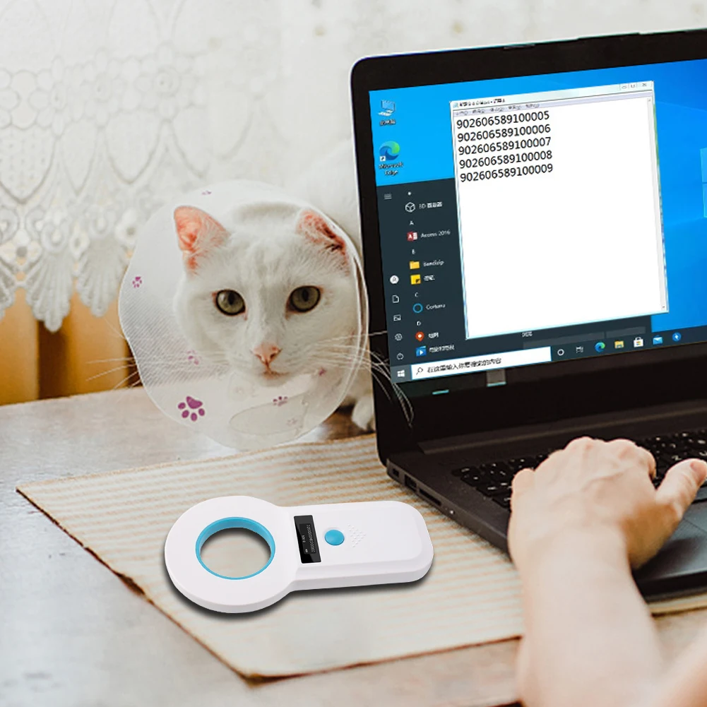 Handheld Pet Microchip Scanner Reader EMID FDX-B(ISO11784/85) Animal RFID EMID Reader Animal Chip Scanner for Cat Dog Pet Animal
